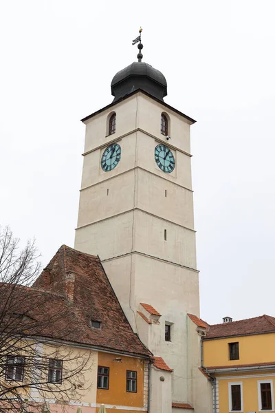 Torre del Consiglio a Sibiu — Foto Stock