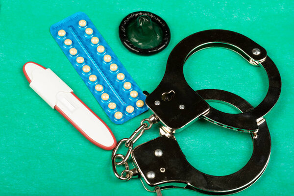 Birth control , sexual abuse concept