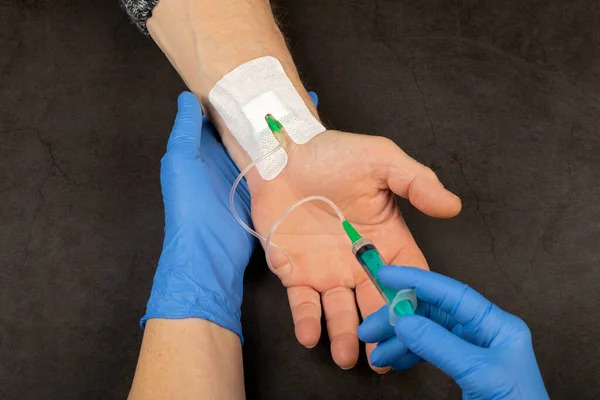 Blood test catheter — Stock Photo, Image