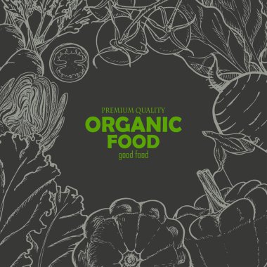 Sebze kroki tarzı ile arka plan