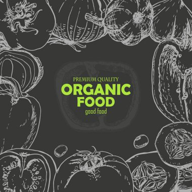 Sebze kroki tarzı ile arka plan