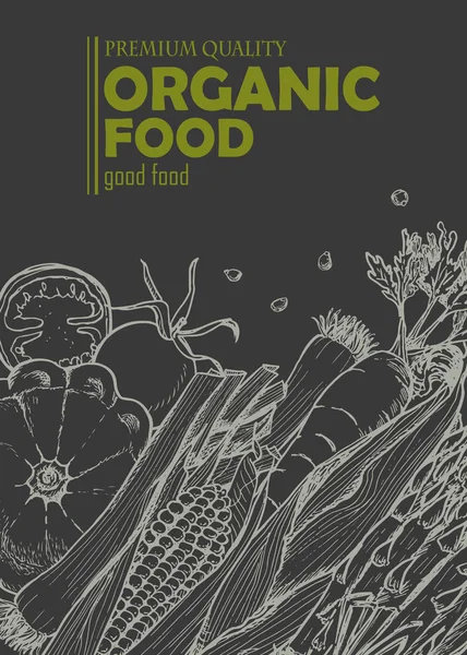 Lezzetli sebze ile dikey arka plan