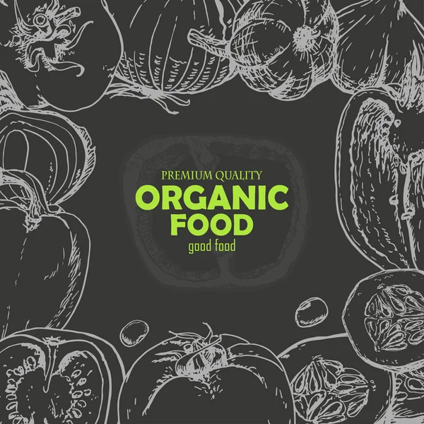 Sebze kroki tarzı ile arka plan