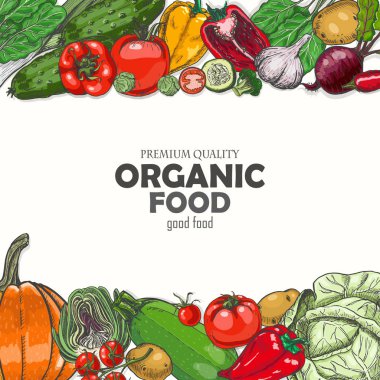 Arka plan ile renkli sebze