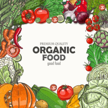 Arka plan ile renkli sebze