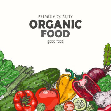 Arka plan ile renkli sebze