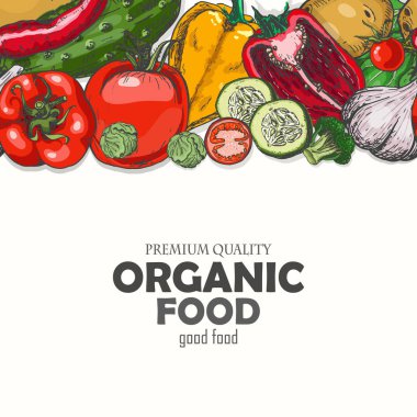 Arka plan ile renkli sebze