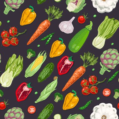 Renkli sebze ile Seamless Modeli