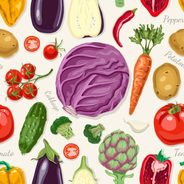 Renkli sebze ile Seamless Modeli