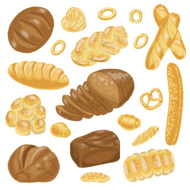 Renkli fırın kümesi. Organik gıda.