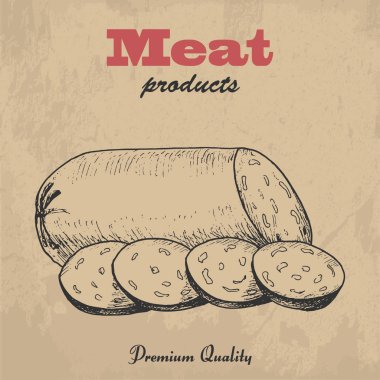 Vektör arka plan sosis