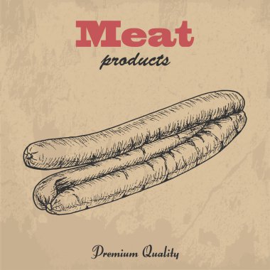 Vektör arka plan sosis