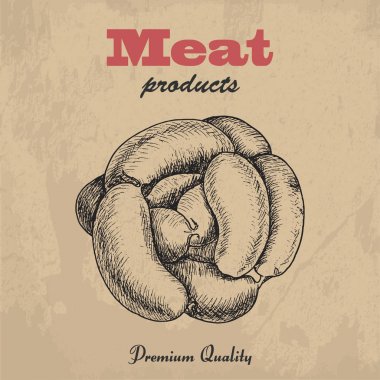 Vektör arka plan sosis