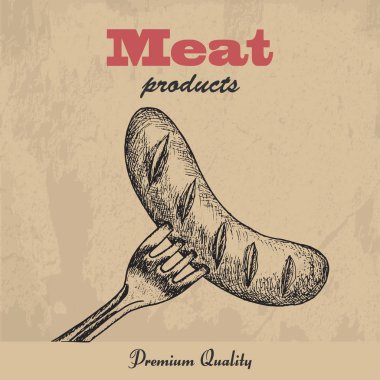 Vektör arka plan sosis