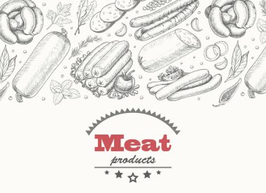 Yatay sorunsuz geçmiş et ürünleri ile