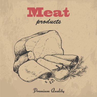 Vektör arka plan jambon