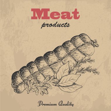 Vektör arka plan sosis