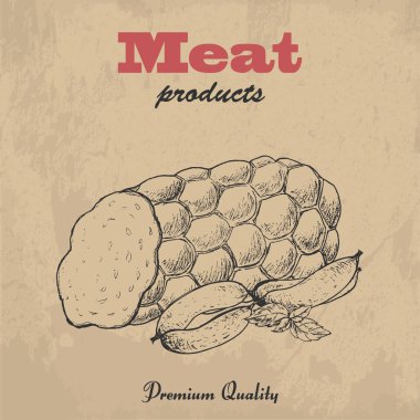 Vektör arka plan sosis