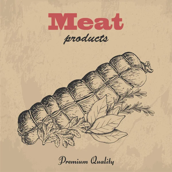 Vektör arka plan sosis