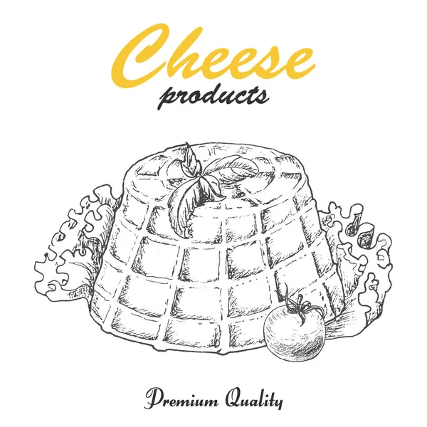 带奶酪的矢量背景 — 图库矢量图片