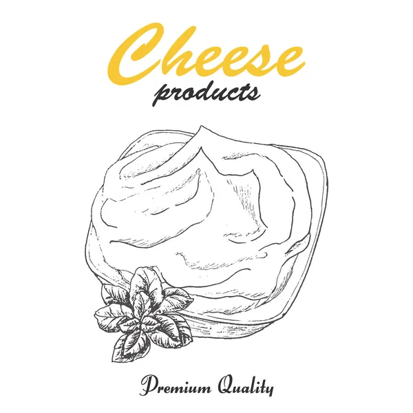 Fundo vetorial com queijo —  Vetores de Stock