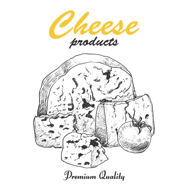 Fondo vectorial con queso — Archivo Imágenes Vectoriales