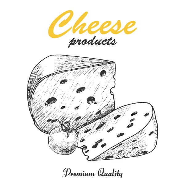 チーズのベクトルの背景 — ストックベクタ