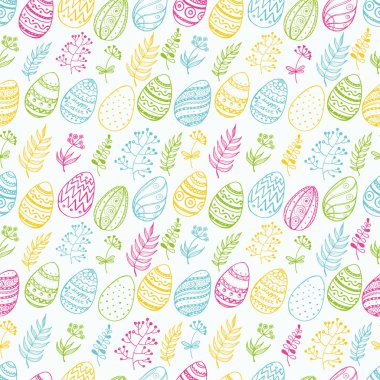 Paskalya yumurtaları ve dallar ile Seamless Modeli