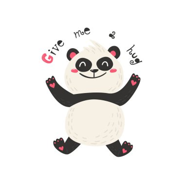 Pandalı şirin bir poster.