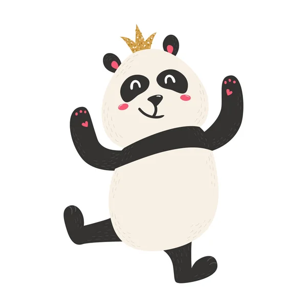 Roztomilý plakát s medvědem pandou — Stockový vektor