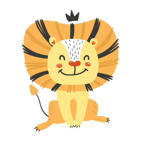 Vecteur lion mignon . — Image vectorielle
