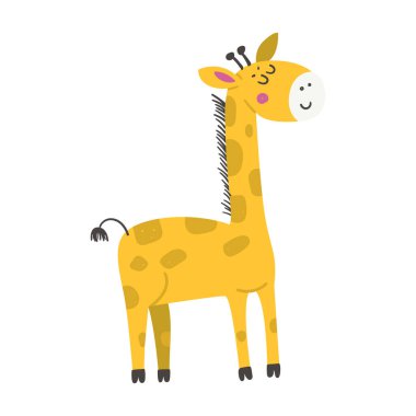 Şirin çizgi film küçük zürafası..