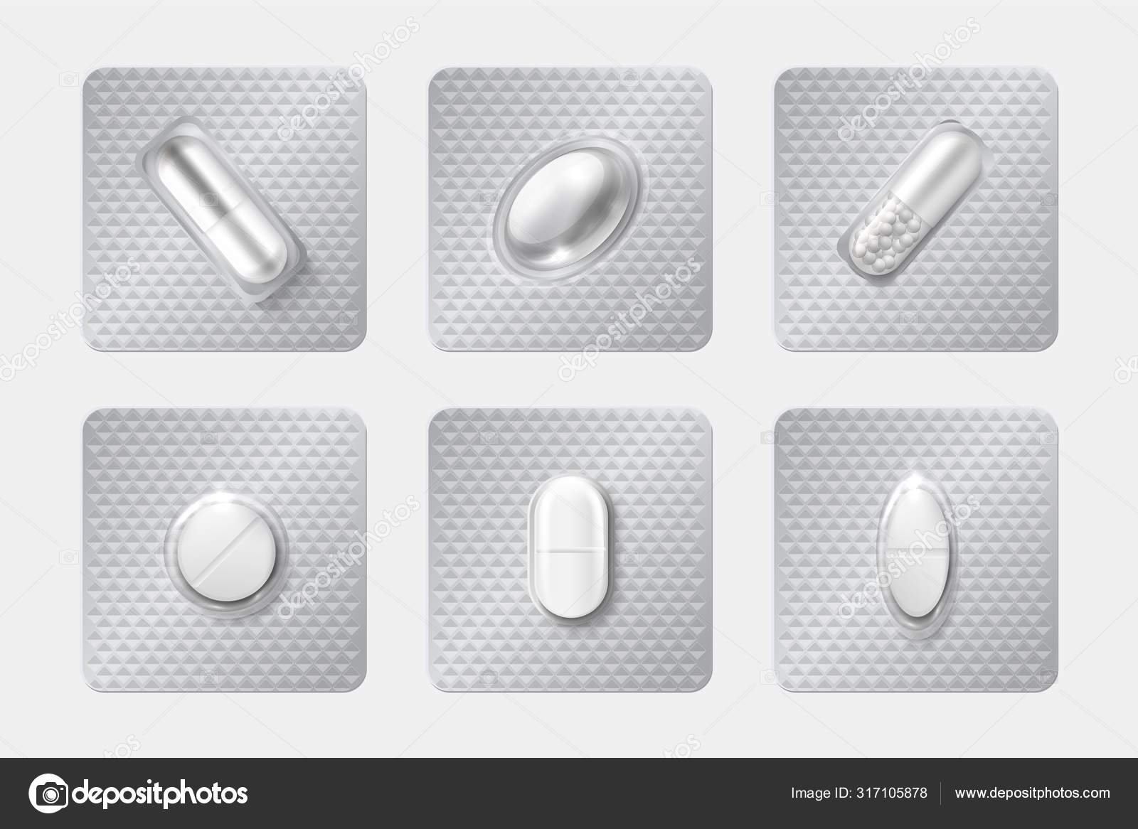 Download Realistic Pill Blisters Set Medicine Capsule And Pills In Blister Pack 3d Drugs And Vitamins Isolated Vector Mockup Vector Image By C Spicytruffel Vector Stock 317105878