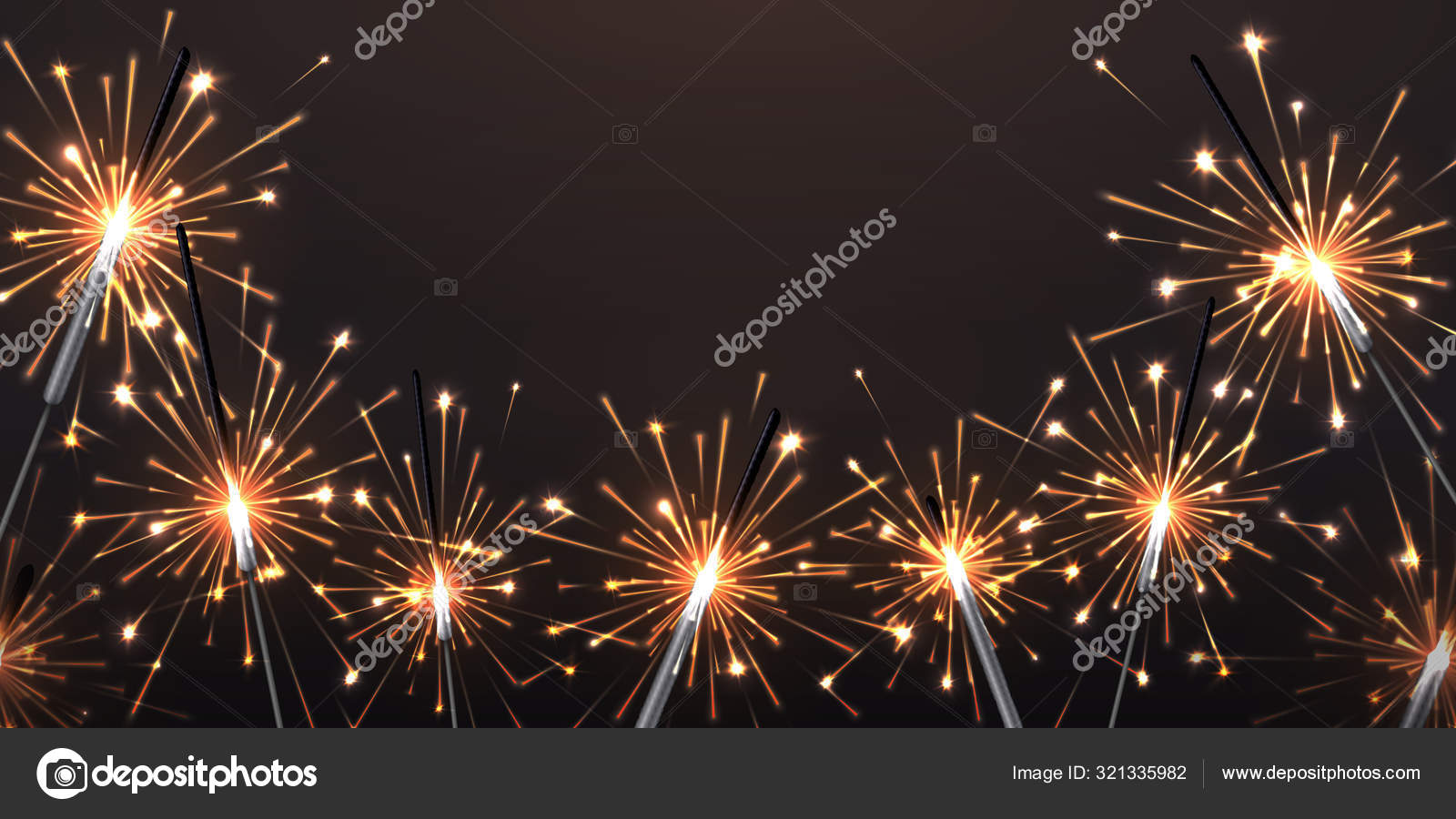 Fondo con bengalas. Fiesta de cumpleaños Bengala luces, fuegos artificiales  elementos decorativos para tarjetas de felicitación. Vector luces de  Navidad Vector de stock por ©SpicyTruffel 321335982