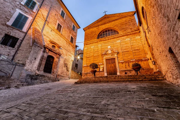 Historiska Centrum Sarnano Italien — Stockfoto