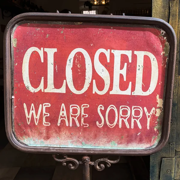 Sorry Closed Sign — Stock Photo, Image