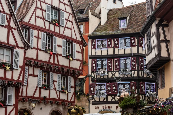 Marché Noël Typique Colmar Dans Vieux Centre Ville — Photo