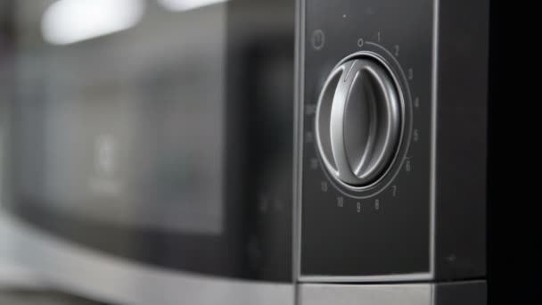 Temporizador de microondas de cocina — Vídeo de stock