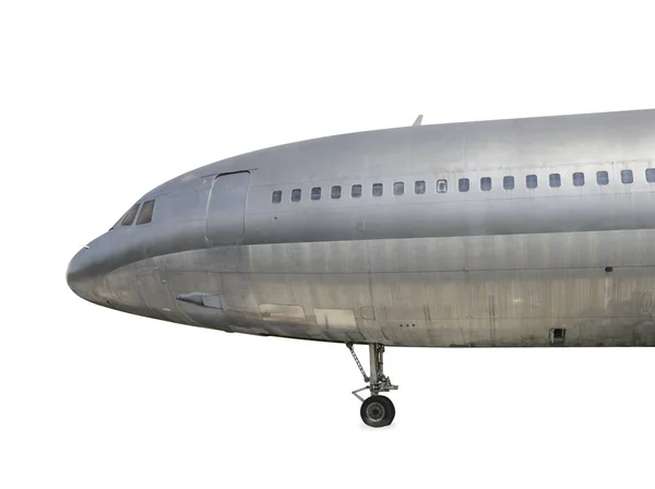 Avião velho vista frontal lateral — Fotografia de Stock