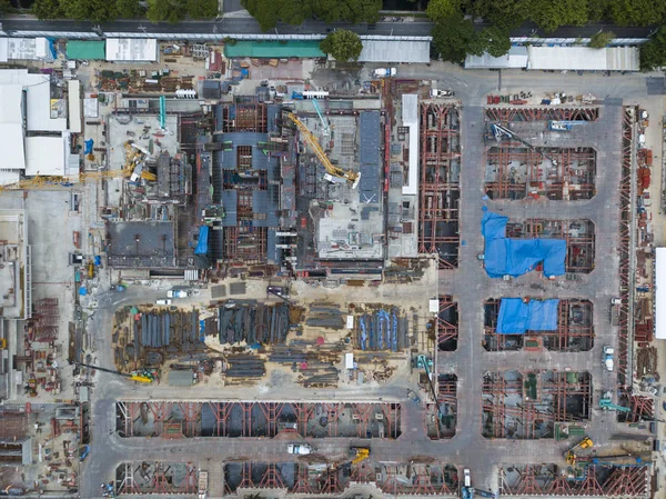 İnşaat alanının havadan görüntüsü