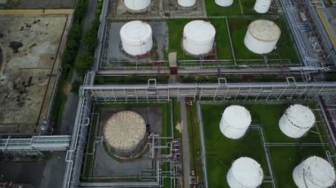 depolama tankları petrol rafinerisinde 4 k hava atış
