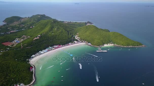 4 k asijské Tropická Pláž paradise Ko Lan, Pattaya — Stock video
