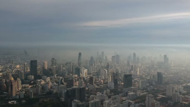 Letecký pohled na město bangkok — Stock video