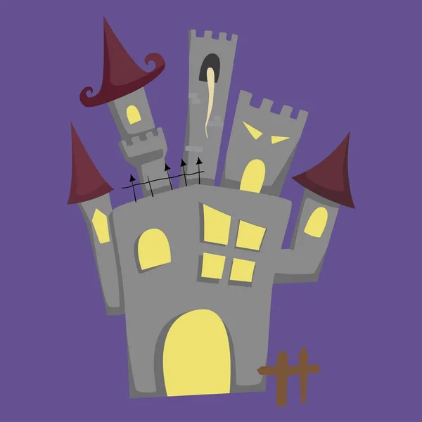 Un castillo de Halloween — Archivo Imágenes Vectoriales