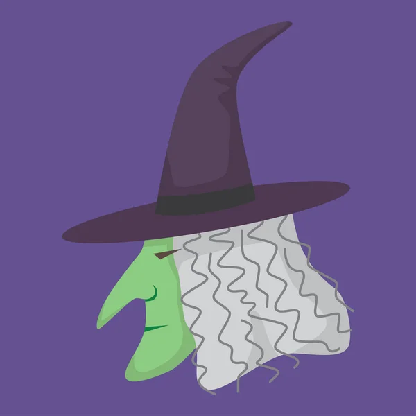 Een heks Halloween — Stockvector