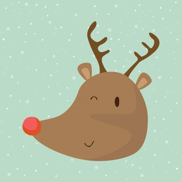 Kartka świąteczna z jeleniem — Wektor stockowy
