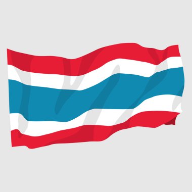 Vektör çizim Tayland bayrak işareti simgesi