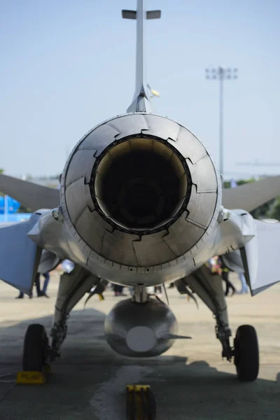 军用飞机战斗机喷气机涡轮 — 图库照片