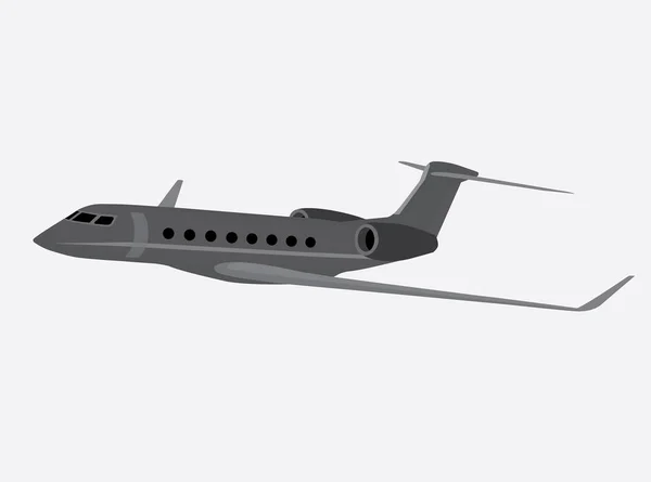 Gri iş uçak vektör illüstrasyon izole — Stok Vektör
