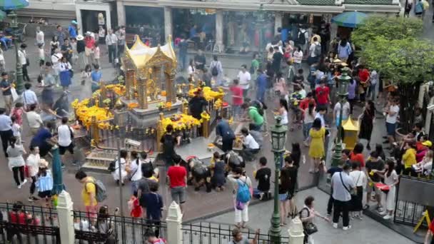 Bangkok Thaïlande Janvier 2018 Des Étrangers Des Populations Locales Visitent — Video